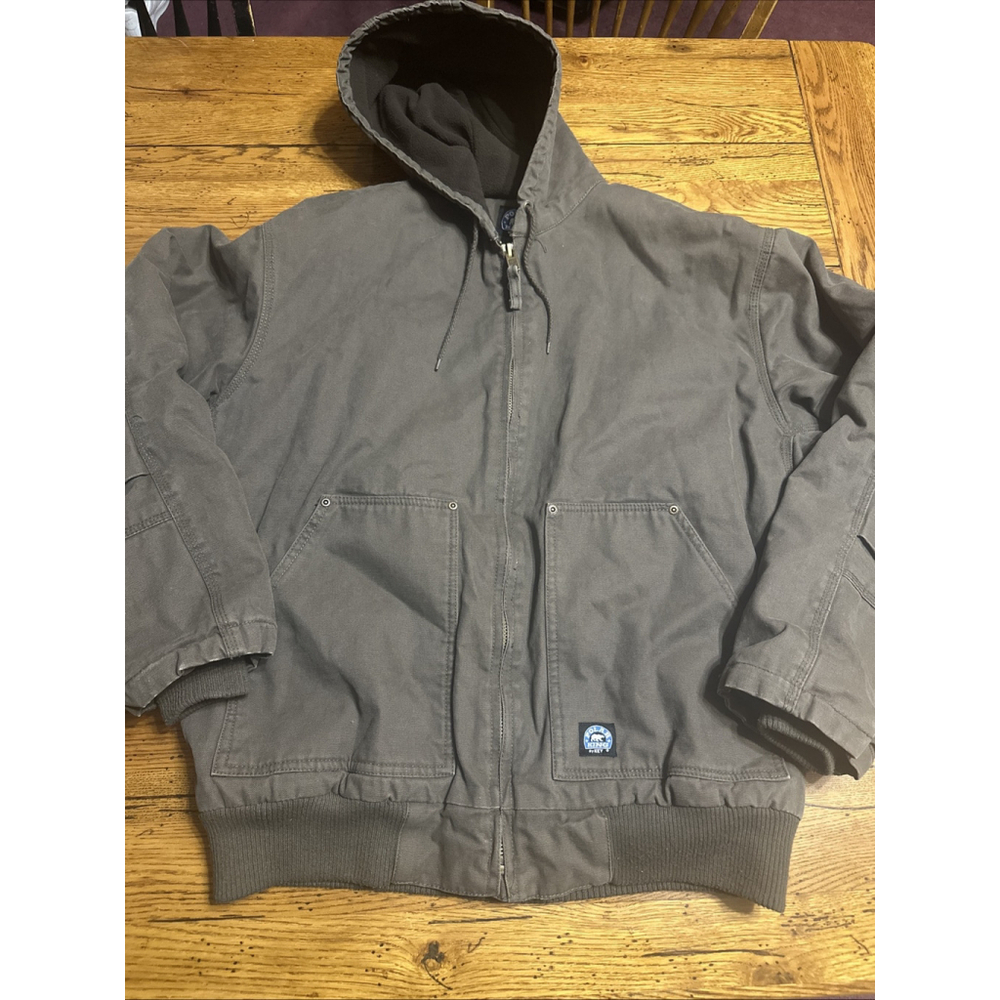 Vintage Polar King Brown Blanket Lined Chore Barn Coat XXL Distressed Workwear
